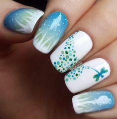 Watercolor nail art Teen Nail Art, Watercolor Nail Art, Teen Nails, Water Color Nails, Her Nails, Cute Nail Art