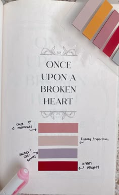 once upon a broken heart by stephanie garber | #books #bookstoread #bookstagram #bookaesthetic #aesthetic Book Sticky Notes Guide, Romance Book Annotation Key, Sticky Tabs Book, Book Annotation Aesthetic, Once Upon A Break Heart, Annotation Key, Book Annotation Key, Annotation Guide, Book Highlighting