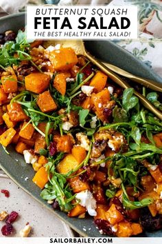 If you're looking for a hearty and full-flavored salad recipe, look no further than the Butternut Squash Feta Salad. Dressed in a zesty maple date vinaigrette, this is the perfect fall salad to serve as a healthy lunch idea, crowd-pleasing appetizer or holiday side dish for holidays like Thanksgiving and Christmas.