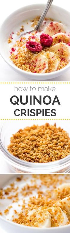 how to make quinoa crumbles with bananas and raspberries