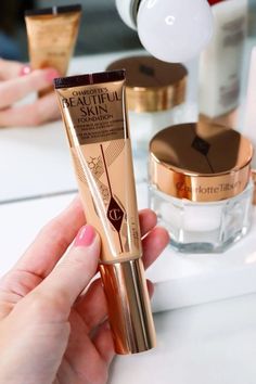 Foundation Charlotte Tilbury, Charlotte Tilbury Foundation, Shades Of Foundation, Charlotte Tilbury Beautiful Skin Foundation, Beautiful Skin Foundation, Charlotte Tilbury Beautiful Skin, Makeup Luxury, Makeup Tools Products