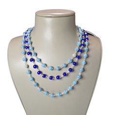 Vera Bradley Women's Two Tone Blue Silver Tone Long Beaded Necklace Nwt Msrp $58 New With Tags Silver Plated Two Tone Blue Clear Rhinestones Approx 60" L Wear It Long Or Double It For Another Look , Triple For A Shorter Look !! Sold As Shown In Pictures Thank You For Stopping By Blessings To All !! Vera Bradley Necklace, Long Beaded Necklace, Clear Rhinestones, Blue And Silver, Vera Bradley, Womens Jewelry Necklace, Two Tone, Silver Plated, Silver Tone