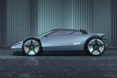 an electric sports car is shown in this image