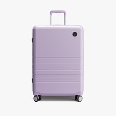 Purple Icing (Glossy) | Front view of Check-In Medium in Purple Icing (Glossy) Modern Rectangular Hard Shell Cases, Modern Rectangular Hard Shell Case, Modern Hard Shell Rectangular Case, Purple Icing, Magnolia Bakery, Luggage Shop, Carry On Size, Leather Luggage Tags, Shoe Bags