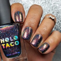 Simply Nailogical, Holo Taco, Nail Art Disney, Holographic Nail Polish, July Nails, Holographic Nails, Holographic Glitter, Deep Teal, Vibrant Red