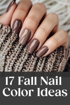 2024 Fall Nail Designs, Fall Nail Colours, Fall Nail Color Ideas, Fall Nail Color, Brown Nail, Nagellack Trends, Minimalist Nail, Fall Manicure, Fall Nights