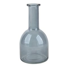 a glass bottle with a metal stopper on the top is shown in front of a white background