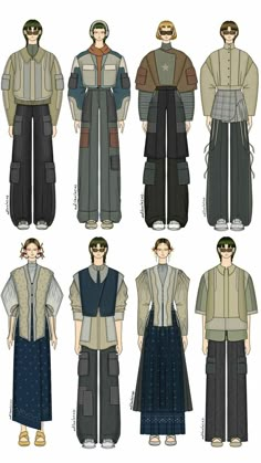 an image of men's clothing in different styles