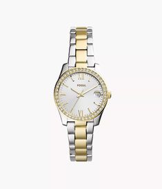 Scarlette Mini Three-Hand Date Two-Tone Stainless Steel Watch - ES4319 - Fossil