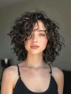 Short Women Haircuts With Bangs, Angled Bob For Curly Hair, Tapered Curly Bob Natural Curls, Short Hair Curly Haircuts, Bob Cut For Curly Hair Round Faces, Short Curly Lob Haircut, Short Hair For Naturally Curly Hair, Curly Haircut Short Layers, Choppy Curly Bob