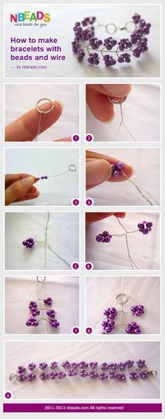 instructions to make beaded bracelets with beads and wire