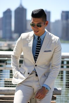 Summer Suede Style Suit | Leo Chan of Levitate Style Smile More, Smile Because