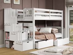 This Twin over Twin Stairway Bunk Bed in White with 2 Under Bed Drawers will look great in your child's bedroom Bunk Beds Twin, Twin Size Beds, Stairway Bunk Beds, Beds Twin, Tax Saving, Bed Drawers, Bed Stairs, Twin Over Twin Bunk Bed, Bottom Bunk