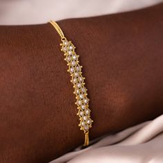 Amali-Petite Woven Bracelet in Silver Diamond