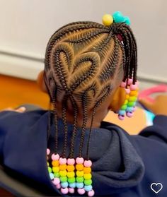 Braided Beads Hairstyles, Bead Hairstyles, Toddler Braided Hairstyles With Beads, Khloe Hair, Kids Braids With Beads, Toddler Braids, Cute Braided Hairstyles