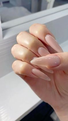 Long Almond, Work Nails, Almond Acrylic Nails, Luxury Nails, Minimalist Nails, Dream Nails, Classy Nails