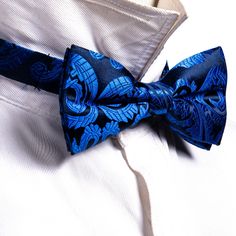 Brand: Barry Wang Excellent Material: 100% Handmade Silk What You Get: Same Design Pre-tied Bow tie, Pocket Square & Cufflinks Size: Bowtie in 4.8" Length & 2.36" width, pocket square in 9"x 9"size.For More Quality Stylish Bowties with Unbeatable Price, Please Click Our shop to Check More.With So Much Choice and Impeccable Quality, There's No Excuse Not to Have A Superb Selection in Your Wardrobe. Occasion: Perfect for Daily Dress, Business, Office, Meeting, Birthday, Wedding, Engagement, Ball P Blue Ties For Father's Day, Blue Tie For Formal Father's Day, Blue Tie For Black Tie Event And Father's Day, Blue Classic Ties For Father's Day, Classic Blue Ties For Father's Day, Classic Adjustable Blue Suit And Tie Accessories, Elegant Blue Tie For Father's Day, Blue Elegant Tie For Father's Day, Blue Adjustable Bow Tie And Suit Accessories