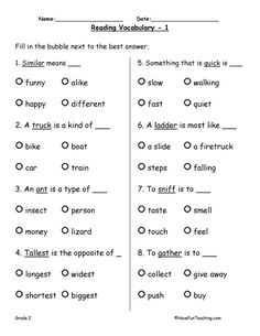 the worksheet for reading words and numbers