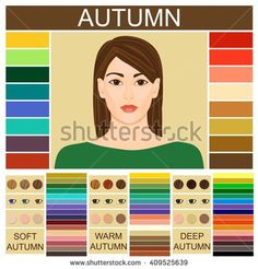 a woman's face with different color swatches and the words spring on it