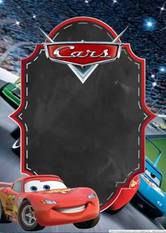 the cars movie poster is shown in front of an audience