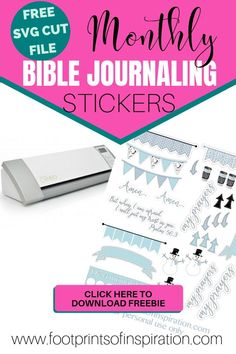 the free printable bible journal stickers are available for use with any kind of paper