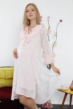 #biggshopy #pregnant #pregnancy #postpartum #maternity #nursing #grossesse #enceinte #schwangerschaft #mothers #baby #clothes #clothing Nightgown With Robe, Newborn Hospital Outfits, Baby Hospital Outfit, Maternity Nursing Pajamas, Bride Slippers, Nursing Nightgown, Baby Bath Robe, Nursing Pajamas, Maternity Pajamas