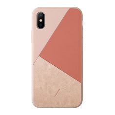 an iphone case with a pink and red design on it's back cover,