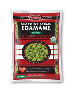 organic shelled soy beans from the seapoint farms edamame product in a bag