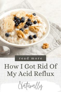 I was sick and tired of my chronic acid reflux. After doctors were unhelpful I found a way to get rid of my acid reflux naturally. Here's exactly how I did it and how you can try it too. Get rid of acid reflux. Natural remedies for acid reflux. GERD treatments. How to get rid of heartburn. Prevent heartburn and acid reflux. #acidreflux #heartburn #gerd Foods That Help With Gerd, Gerd Healing Diet, Natural Gerd Remedies, Acid Reflux Foods To Eat, Refluxogenic Diet, How To Get Rid Of Gerd, Gerd Foods To Eat, Easy Gerd Meals, Acid Reducing Foods