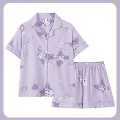 Snuggle up with comfort in this Kawaii Sanrio Pajama. Crafted from soft cotton, the all-in-one pajama ensures a cozy and restful night of sleep. The looks-like-new construction ensures you stay comfortable and warm for years to come. Kawaii Cotton Sleepwear For Bedtime, Kawaii Cotton Sleepwear For Loungewear, Cotton Kawaii Sleepwear For Loungewear, Cute Pajama Shorts For Sleep, Kawaii Cotton Pajama Party Sets, Cute Cartoon Print Sleepwear For Bedtime, Kawaii Cotton Bedtime Sets, Cute Cartoon Print Sleep Sets, Cute Cartoon Print Sleepwear Sets