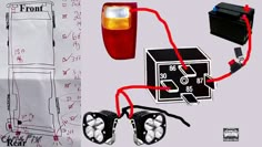 an image of a projector light and some other things to do with the projector