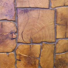 a cat is sitting on the edge of a brick wall with wood planks in it