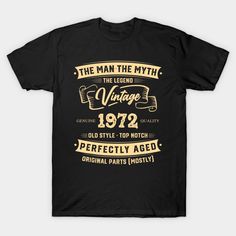 The Legend Vintage 1972 Perfectly Aged Shirt, 1972 birthday shirt, 1972 shirts, 1972 shirts for men, 1972 vintage shirt, 1972's mens shirt, 1972 mens shirts, mens 1972 shirt, 1972 tee shirt, 1972's shirt, 1972 t shirts for men, 1972 t-shirt, 1972 shirt, 1972 t shirt, men's 1972's shirt -- Choose from our vast selection of Crewneck and V-Neck T-Shirts to match with your favorite design to make the perfect graphic T-Shirt. Pick your favorite: Classic, Boxy, Tri-Blend, V-Neck, or Premium. Customize your color! For men and women. Presents For Women, Living Legends, Mens Shirt, Vintage Shirt, Shirts For Men, Birthday Shirt, Vintage Shirts, Birthday Shirts, Baseball Tshirts