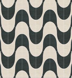 an abstract black and white wallpaper with wavy lines in the center, on a beige background