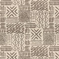 a black and white pattern on fabric with different lines in the middle, as well as an abstract design