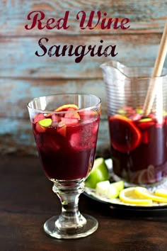 two glasses filled with red wine sangria