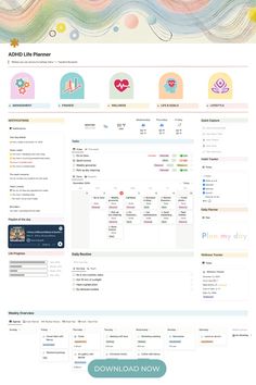 Organize Your ADHD Life with Our Notion Planner Template Aesthetic Notion, Daily Checklist, Weekly Planners, Habit Trackers, Notion Templates, Notion Template, Habit Tracker, One Life, Setting Goals
