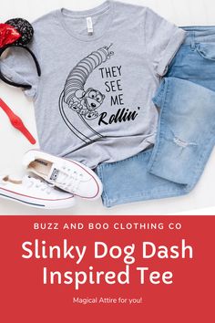 a t - shirt that says stinky dog dash inspired tee