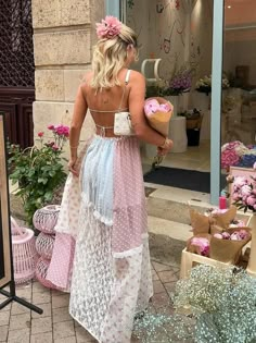 Elegant Print Perspective Lace Patchwork Long Dress Women Halter Backless Sleeveless Dresses Summer Lady Sweet High Street Robe Dirndl Outfit, Backless Dress Summer, Mode Hippie, Bandeau Tops, Strap Dresses, Sleeveless Dresses, Mini Robes, Women Halter, Sleeveless Dress Summer