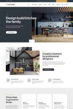 the interior design website is displayed in this screenshote image, it shows an open concept