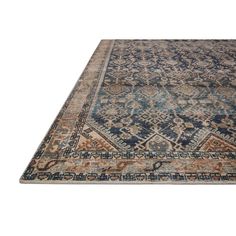 Magnolia Home by Joanna Gaines x Loloi Lenna Indigo / Natural Area Rug & Reviews | Wayfair Magnolia Home Rugs, Home Studio Music, Natural Area Rugs, Loloi Rugs, Textile Company, Magnolia Homes, Farmhouse Rugs, Joanna Gaines, Entryway Rug