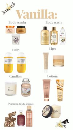 Vanilla Wishlist, Vanilla Hygiene Products, How To Smell Like Vanilla, Best Body Products, Vanilla Products, Gyaru Makeup, Skin Care Routine Order