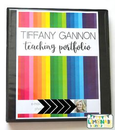 a teacher's book with the title tiffany gannon teaching profile on top of it