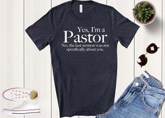 Pastor shirt, pastor gift, gift for pastor, funny pastor shirt, funny pastor gift, reverend shirt, reverend gift, funny reverend shirt, minister shirt, minister gift, funny minister shirt WANT THIS DESIGN ON A DIFFERENT PRODUCT? Message us and we can usually place it on mugs, tumblers, shirts, hoodies, and sweatshirts. We are happy to help! Our shirts are designed for comfort and this is a high quality, soft, Bella and Canvas shirt. SIZING: * Please see the size guide for best sizing. This is a Female Pastor, Paramedic Humor, Emt Shirts, Gift For Pastor, Emt Gift, Paramedic Gifts, Groom Shirts, Artist Shirts, Gifts For Pastors