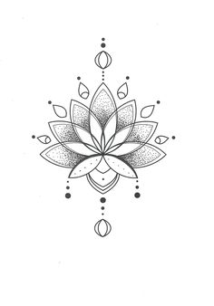 a black and white drawing of a flower