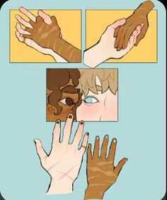 hands with different types of skin on them