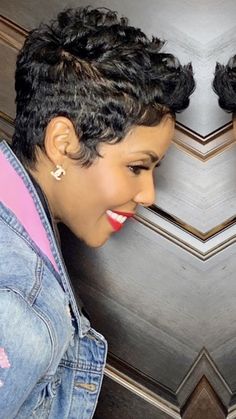 Short Hairstyles For Black Women Over 50, Low Hairstyles, Pixie Back, Short Curly Pixie, Short Sassy Haircuts