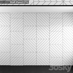 the wall panel is shown in black and white, with an arrow pattern on it