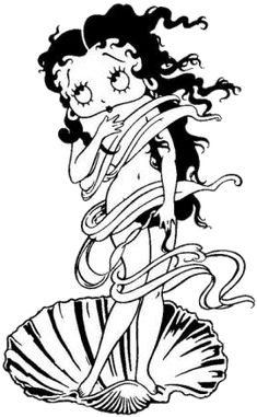 Betty Boop Mermaid, Adult Coloring Pages Free Printable, Original Betty Boop, Betty Boop Tattoos, Betty Boop Classic, Betty Boop Art, Betty Boop Cartoon, Coloring Pages Free Printable, Free Adult Coloring Pages