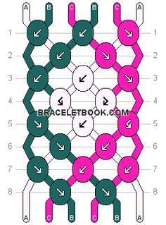 the diagram shows how to make an origami chain with different colors and directions